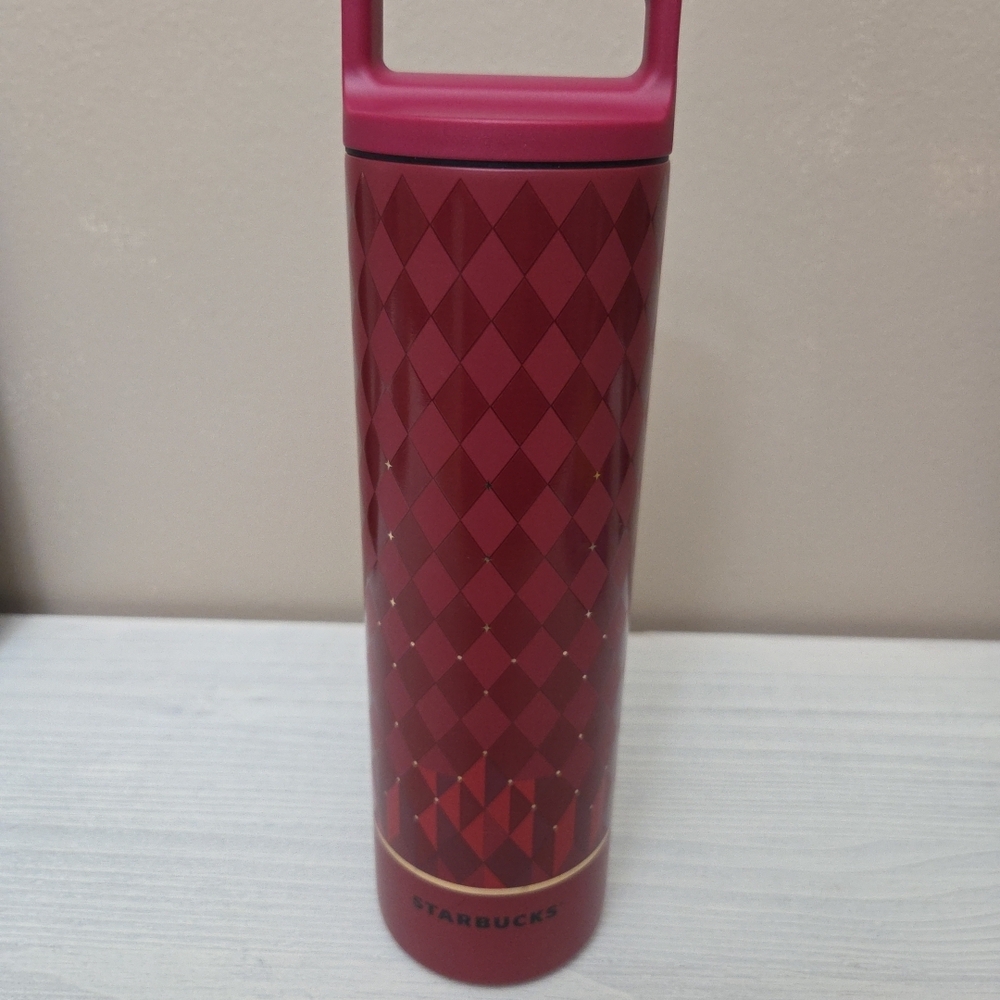 MiiR Starbucks Red Diamond Pattern Thermal Coffee/Water Bottle 20oz - Picture 3 of 5